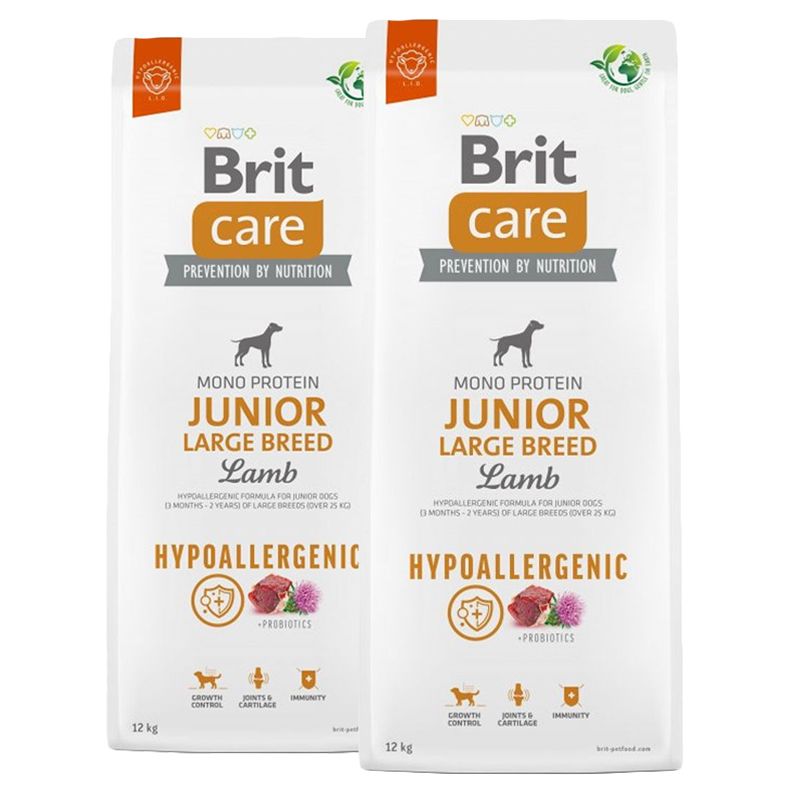 Balení krmiva Brit Care Hypoallergenic Junior Large Breed Lamb & Rice
