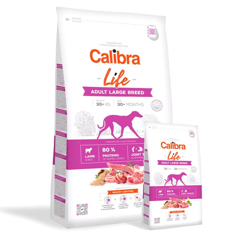 Balení krmiva Calibra Dog Life Adult Large Breed Lamb