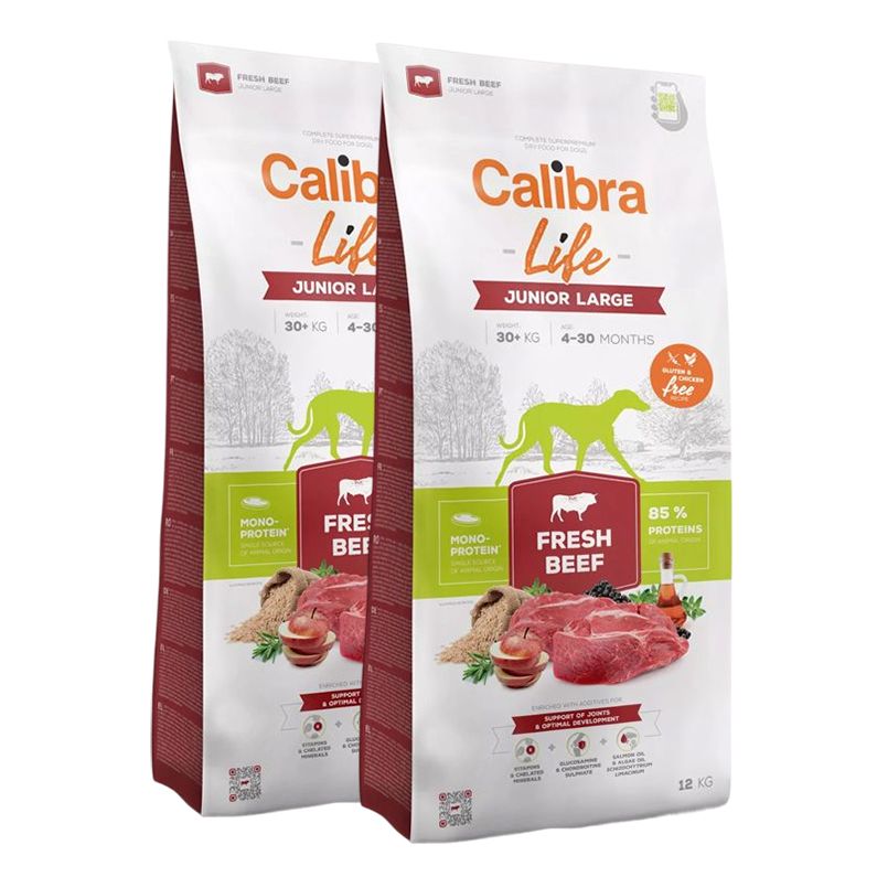Balení krmiva Calibra Life Junior Large Breed Fresh Beef