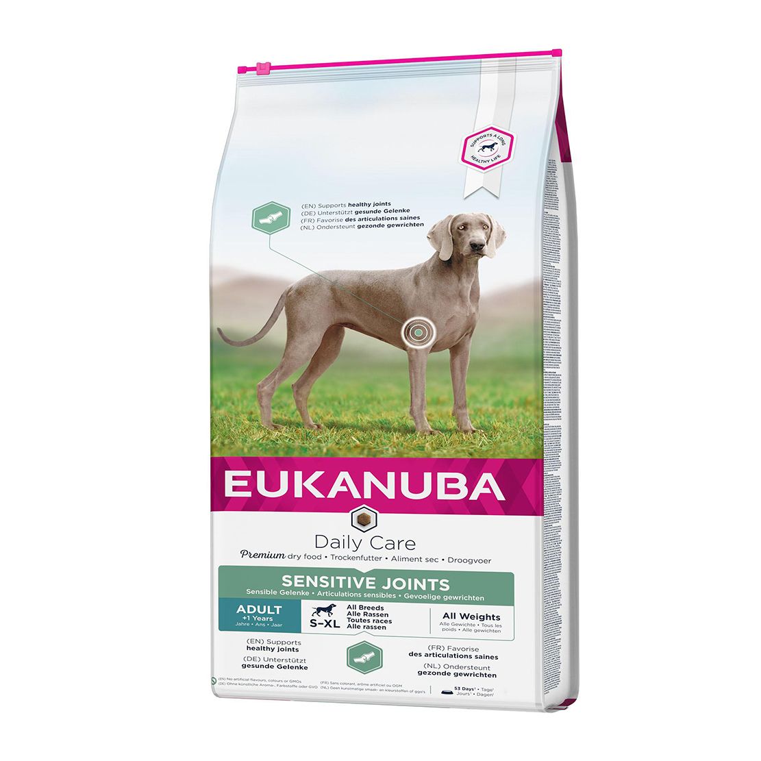 Balení krmiva Eukanuba Special Care Sensitive Joints Adult