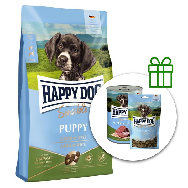 Balení krmiva Happy Dog Supreme Sensible Puppy jahňacie a ryža