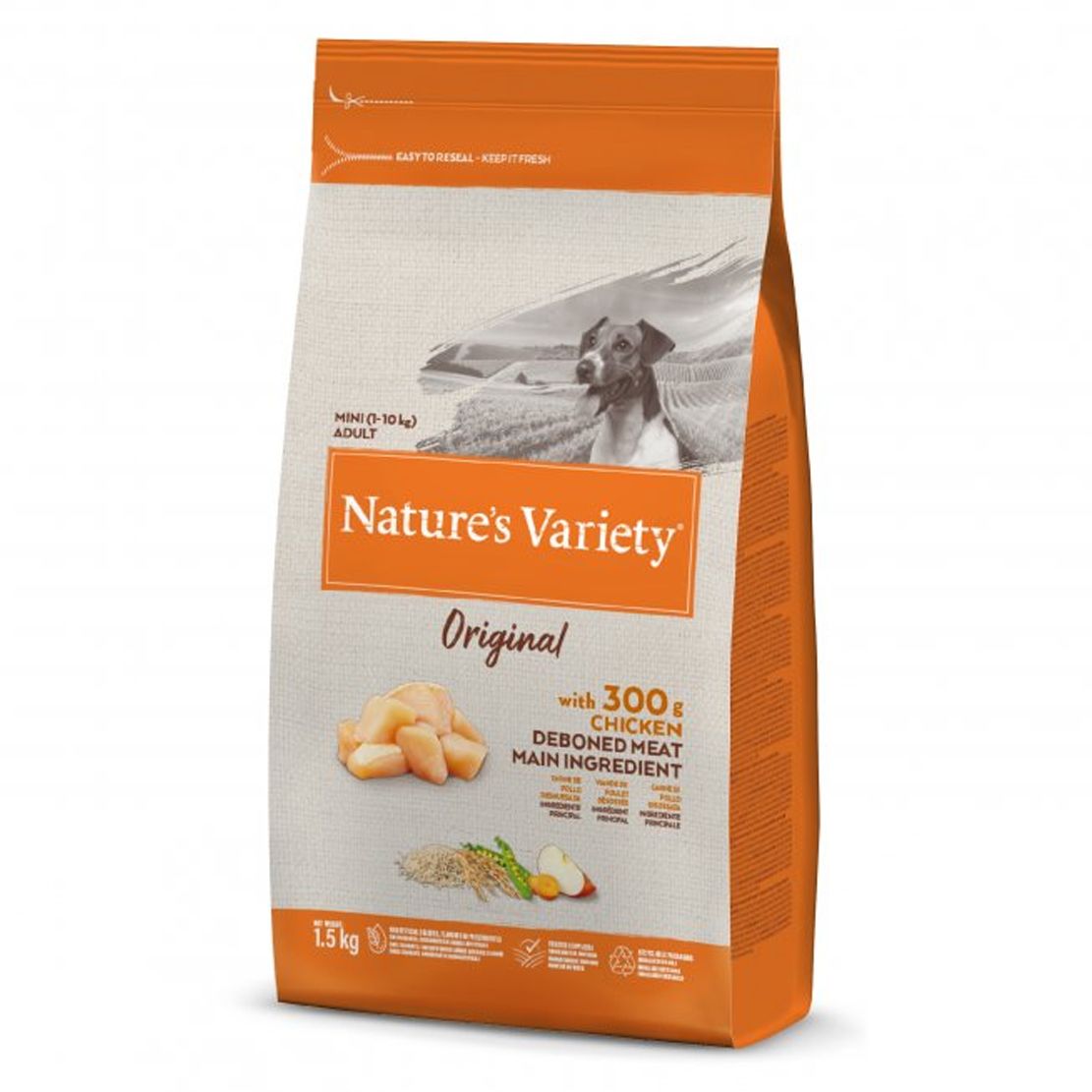 Balení krmiva Nature's Variety Healthy Grains Mini Adult kuracie