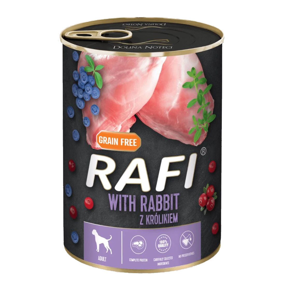 Balení krmiva Rafi Dog králičie