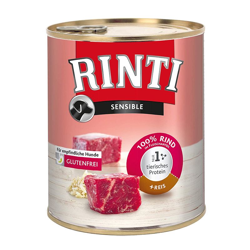Balení krmiva Rinti Sensible - hovädzie a ryža