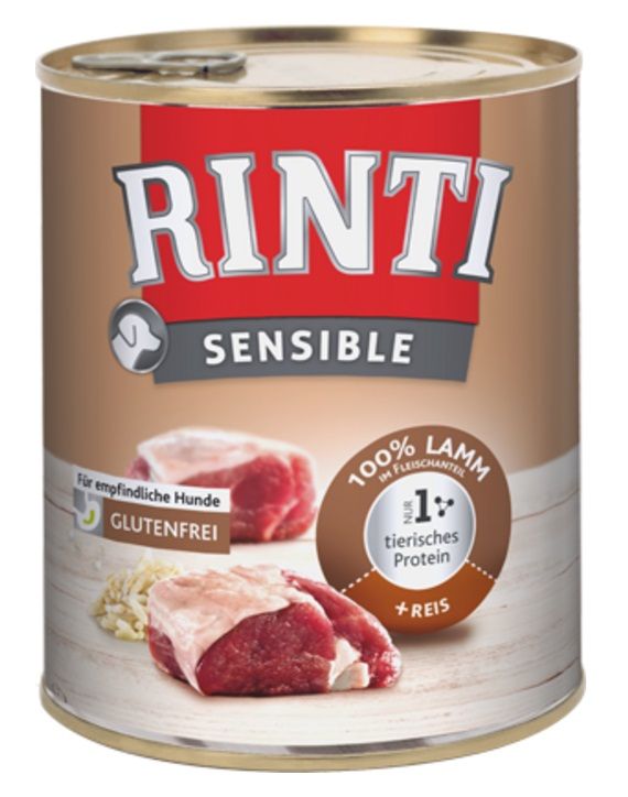 Balení krmiva Rinti Sensible - jahňacie a ryža